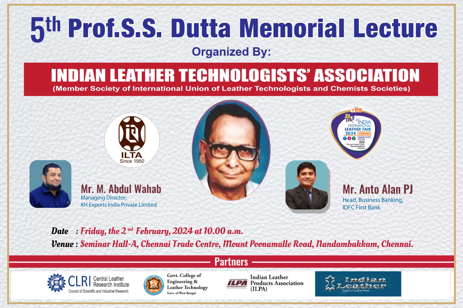 5th Prof. S.S. Dutta Memorial Lecture 5th Prof. S.S. Dutta Memorial Lecture